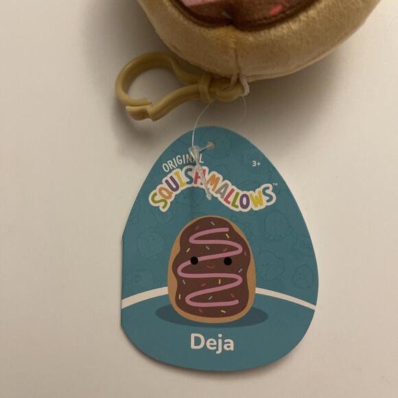 NEW 3.5” “Deja the Donut” Kellytoy Squishmallow Plush Keychain Clip! - Picture 3 of 3